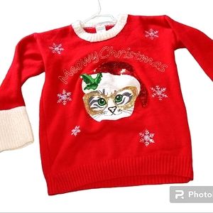 Ugly Christmas Sweater Cat Meows Christmas Holiday Classics Small New